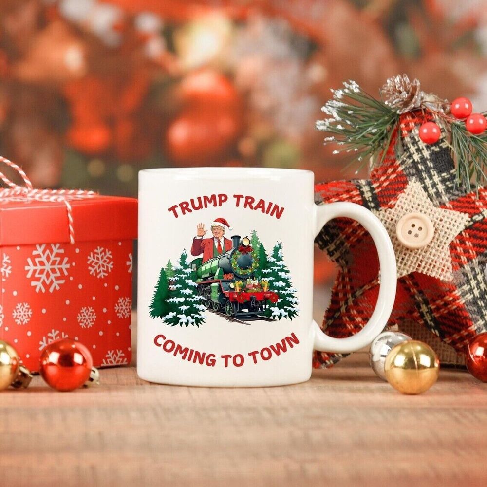 Donald Trump Train Christmas Gift Holiday Season Gift Friends Family 11oz Mug